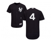 Men's Majestic New York Yankees #4 Lou Gehrig Navy Flexbase Authentic Collection MLB Jersey Men's Majestic New York Yankees #4 Lou Gehrig Navy Flexbase Authentic Collection MLB Jersey