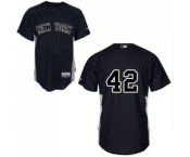 Men's Majestic New York Yankees #42 Mariano Rivera Replica Black MLB Jersey