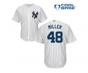 Men's Majestic New York Yankees #48 Andrew Miller Authentic White Home MLB Jersey