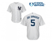 Men's Majestic New York Yankees #5 Joe DiMaggio Authentic White Home MLB Jersey