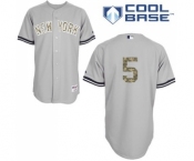 Men's Majestic New York Yankees #5 Joe DiMaggio Replica Grey USMC Cool Base MLB Jersey Men's Majestic New York Yankees #5 Joe DiMaggio Replica Grey USMC Cool Base MLB Jersey