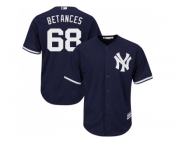 Men's Majestic New York Yankees #68 Dellin Betances Replica Navy Blue Alternate MLB Jersey
