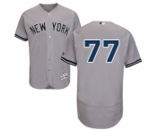 Men's Majestic New York Yankees #77 Clint Frazier Grey Road Flex Base Authentic Collection MLB Jersey Men's Majestic New York Yankees #77 Clint Frazier Grey Road Flex Base Authentic Collection MLB Jersey