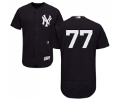 Men's Majestic New York Yankees #77 Clint Frazier Navy Blue Alternate Flex Base Authentic Collection MLB Jersey Men's Majestic New York Yankees #77 Clint Frazier Navy Blue Alternate Flex Base Authentic Collection MLB Jersey