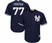Men's Majestic New York Yankees #77 Clint Frazier Replica Navy Blue Alternate MLB Jersey Men's Majestic New York Yankees #77 Clint Frazier Replica Navy Blue Alternate MLB Jersey