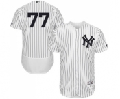 Men's Majestic New York Yankees #77 Clint Frazier White Home Flex Base Authentic Collection MLB Jersey Men's Majestic New York Yankees #77 Clint Frazier White Home Flex Base Authentic Collection MLB Jersey