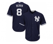 Men's Majestic New York Yankees #8 Yogi Berra Replica Navy Blue Alternate MLB Jersey