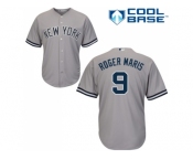 Men's Majestic New York Yankees #9 Roger Maris Replica Grey Road MLB Jersey