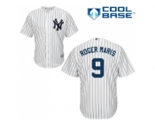 Men's Majestic New York Yankees #9 Roger Maris Replica White Home MLB Jersey
