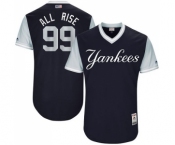 Men's Majestic New York Yankees #99 Aaron Judge All Rise Authentic Navy Blue 2017 Players Weekend MLB Jersey Men's Majestic New York Yankees #99 Aaron Judge All Rise Authentic Navy Blue 2017 Players Weekend MLB Jersey