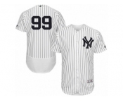Men's Majestic New York Yankees #99 Aaron Judge White Navy Flexbase Authentic Collection MLB Jersey