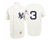 Men's Mitchell and Ness 1929 New York Yankees #3 Babe Ruth Authentic White Throwback MLB Jersey Men's Mitchell and Ness 1929 New York Yankees #3 Babe Ruth Authentic White Throwback MLB Jersey