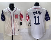 Men's New York Yankees #11 Anthony Volpe White American Style Limited Stitched Baseball Jersey