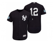 Men's New York Yankees #12 Chase Headley 2017 Spring Training Flex Base Authentic Collection Stitched Baseball Jersey
