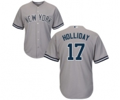 Men's New York Yankees #17 Matt Holliday Replica Grey Road Baseball Jersey Men's New York Yankees #17 Matt Holliday Replica Grey Road Baseball Jersey
