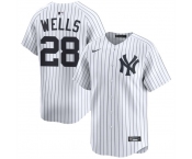 Men's New York Yankees #28 Austin Wells White 2025 Home Limited Stitched Baseball Jersey