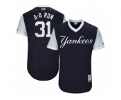 Men's New York Yankees #31 Aaron Hicks ’A-A Ron‘ Majestic Navy 2017 Players Weekend Authentic Jersey Men's New York Yankees #31 Aaron Hicks ’A-A Ron‘ Majestic Navy 2017 Players Weekend Authentic Jersey