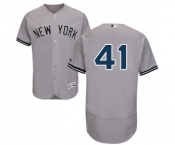 Men's New York Yankees #41 Miguel Andujar Grey Road Flex Base Authentic Collection Baseball Jersey Men's New York Yankees #41 Miguel Andujar Grey Road Flex Base Authentic Collection Baseball Jersey