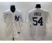 Men's New York Yankees #54 Max Fried White Cool Base Stitched Baseball Jersey