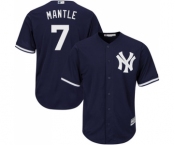 Men's New York Yankees #7 Mickey Mantle Replica Navy Blue Alternate Baseball Jersey Men's New York Yankees #7 Mickey Mantle Replica Navy Blue Alternate Baseball Jersey