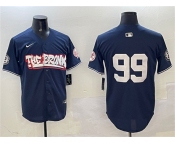 Men's New York Yankees #99 Aaron Judge Navy Bronx Graffiti Vapor Limited Stitched Baseball Jersey