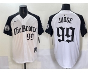 Men's New York Yankees #99 Aaron Judge White Black 'Gothic Legacy Edition' Vapor Premier Limited Stitched Baseball Jersey