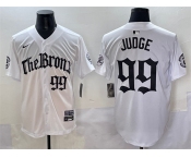 Men's New York Yankees #99 Aaron Judge White 'Gothic Legacy Edition' Vapor Premier Limited Stitched Baseball Jersey