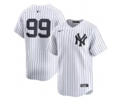 Men's New York Yankees #99 Aaron Judge White Home Limited Stitched Baseball Jersey