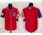 Men's New York Yankees Blank Red American Style Limited Stitched Baseball Jersey
