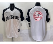 Men's New York Yankees Team Big Logo White Black 'Gothic Legacy Edition' Vapor Premier Limited Stitched Baseball Jersey