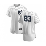 Men's Nike New York Yankees #83 Deivi Garcia White Navy Home 2020 Authentic Player Baseball Jersey