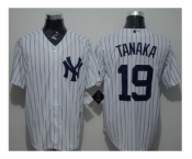 New York Yankees #19 Masahiro Tanaka White Strip New Cool Base Stitched Baseball Jersey New York Yankees #19 Masahiro Tanaka White Strip New Cool Base Stitched Baseball Jersey
