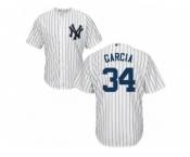 New York Yankees #34 Jamie Garcia Replica White Home MLB Jersey New York Yankees #34 Jamie Garcia Replica White Home MLB Jersey