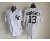 mlb jerseys new york yankees #13 rodriguez white-1(black strip)