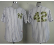 mlb jerseys new york yankees #42 rivera white[number camo][black stripe]