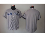 mlb jerseys new york yankees blank grey[gms]