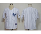 mlb jerseys new york yankees blank white(black strip)