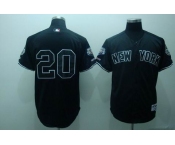 mlb new york yankees #20 posada black (2009 logo) mlb new york yankees #20 posada black (2009 logo)
