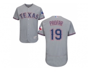 Men Texas Rangers #19 Jurickson Profar Grey Flexbase Authentic Collection Stitched MLB Jersey