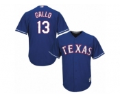 Men's Majestic Texas Rangers #13 Joey Gallo Authentic Royal Blue Alternate 2 Cool Base MLB Jersey