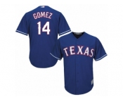 Men's Majestic Texas Rangers #14 Carlos Gomez Replica Royal Blue Alternate 2 Cool Base MLB Jersey