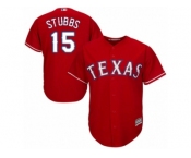 Men's Majestic Texas Rangers #15 Drew Stubbs Authentic Red Alternate Cool Base MLB Jersey