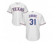 Men's Majestic Texas Rangers #31 Ferguson Jenkins Replica White Home Cool Base MLB Jersey