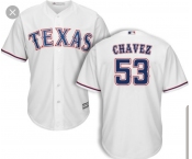Men's Majestic Texas Rangers #53 chavez Replica White Home Cool Base MLB Jersey Men's Majestic Texas Rangers #53 chavez Replica White Home Cool Base MLB Jersey