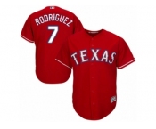 Men's Majestic Texas Rangers #7 Ivan Rodriguez Replica Red Alternate Cool Base MLB Jersey