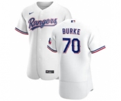 Men's Nike Texas Rangers #70 Brock Burke White Home 2020 Authentic Player Baseball Jersey