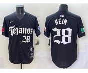 Men's Texas Rangers #28 Jonah Heim Black Gothic Mexico 2025 Vapor Premier Limited Stitched Baseball Jersey