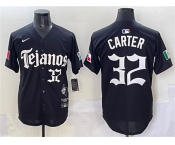 Men's Texas Rangers #32 Evan Carter Black Mexico 2025 Vapor Premier Limited Stitched Baseball Jersey