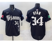 Men's Texas Rangers #34 Nolan Ryan Black Mexico 2025 Vapor Premier Limited Stitched Baseball Jersey