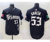 Men's Texas Rangers #53 Adolis García Black Mexico 2025 Vapor Premier Limited Stitched Baseball Jersey